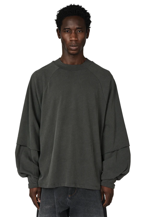 Raglan Layered Top in Cave