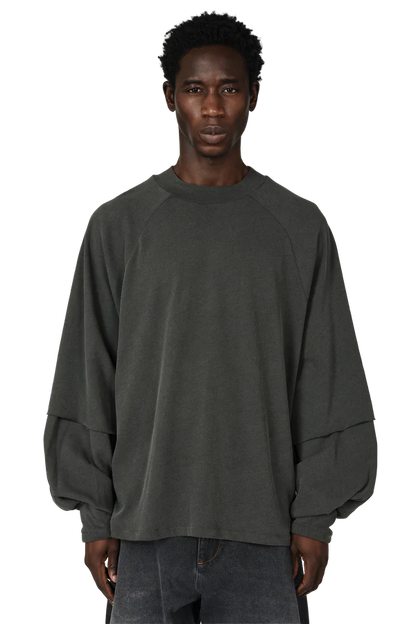 Raglan Layered Top in Cave