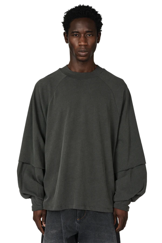 Raglan Layered Top in Cave
