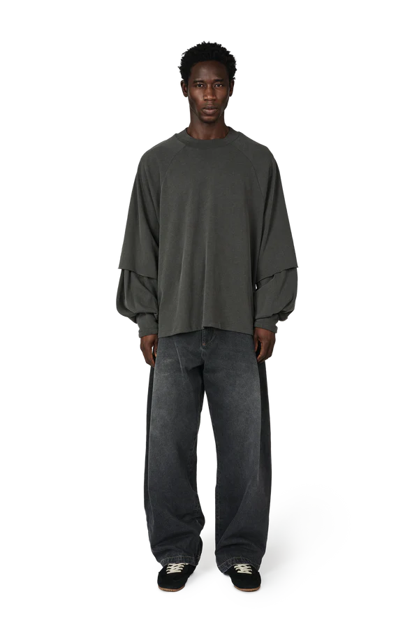 Raglan Layered Top in Cave