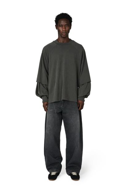 Raglan Layered Top in Cave