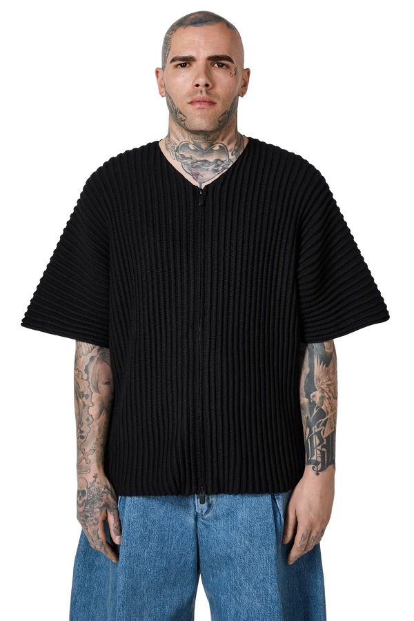 Ribbed Kimono Top in Night