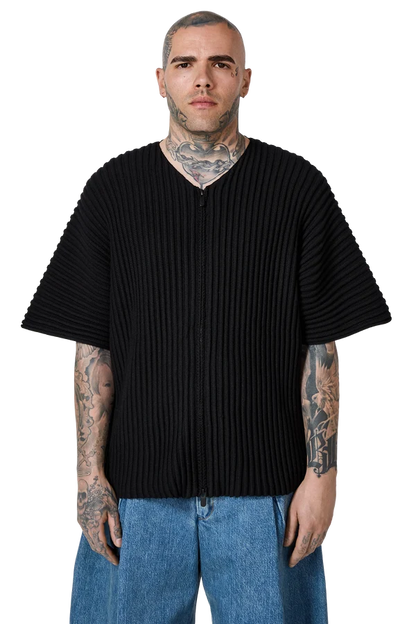 Ribbed Kimono Top in Night