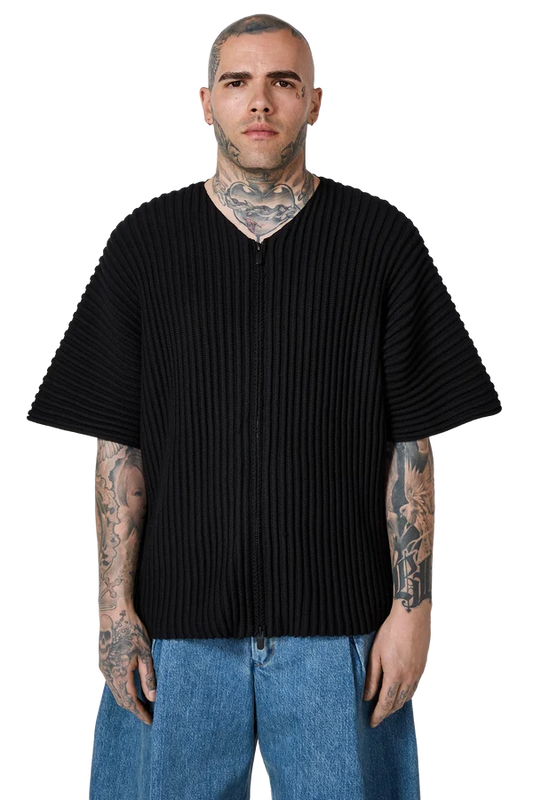 Ribbed Kimono Top in Night