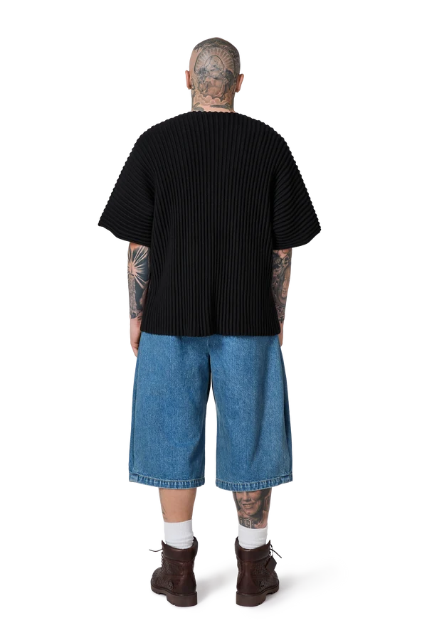 Ribbed Kimono Top in Night