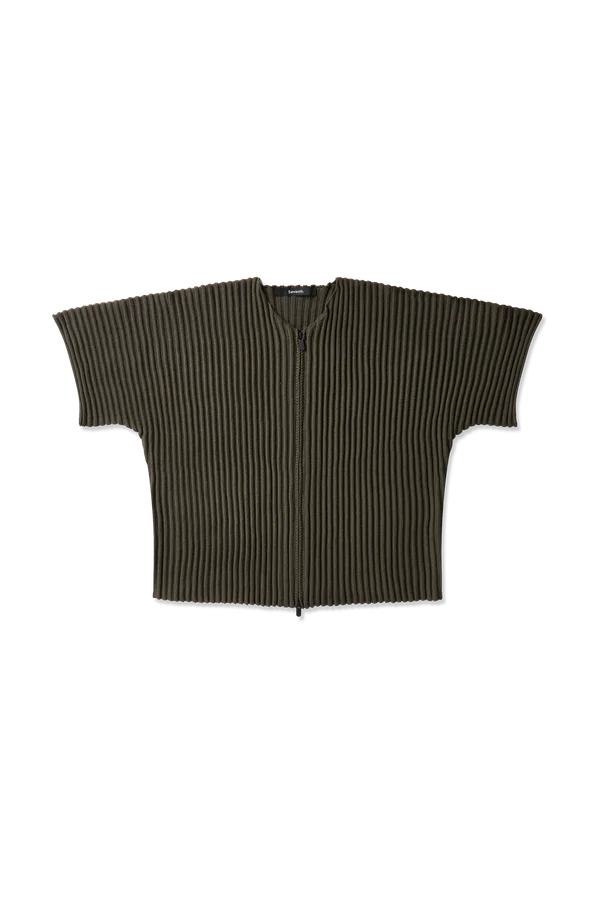 Ribbed Knit Kimono Top in Thyme