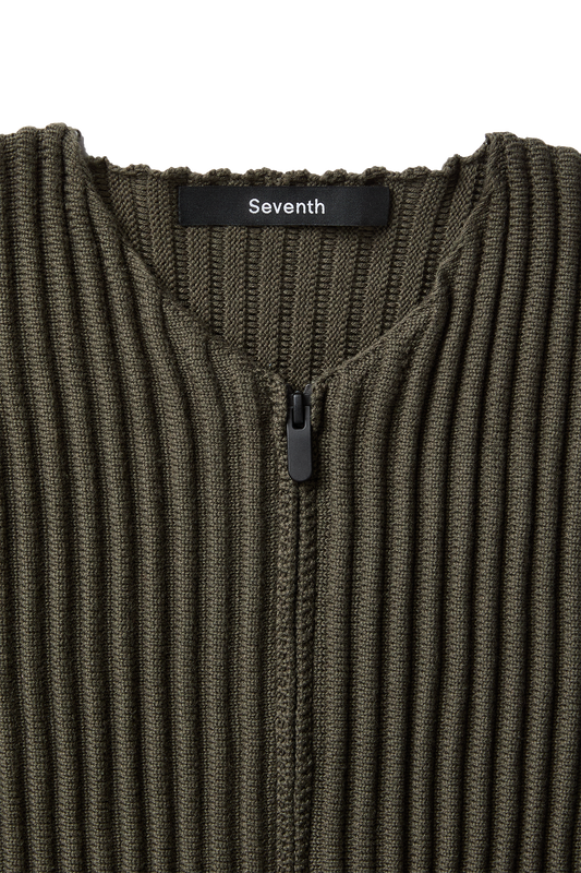 Ribbed Knit Kimono Top in Thyme