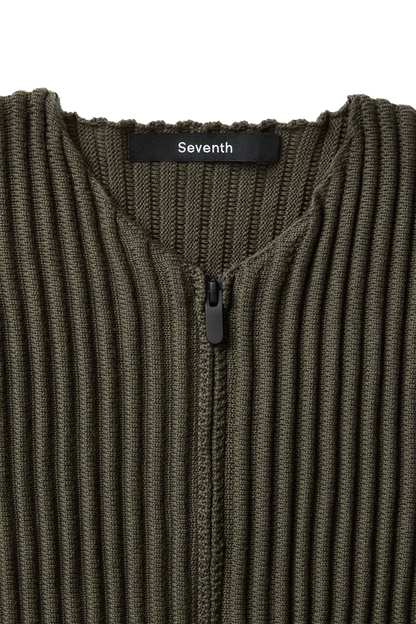 Ribbed Knit Kimono Top in Thyme