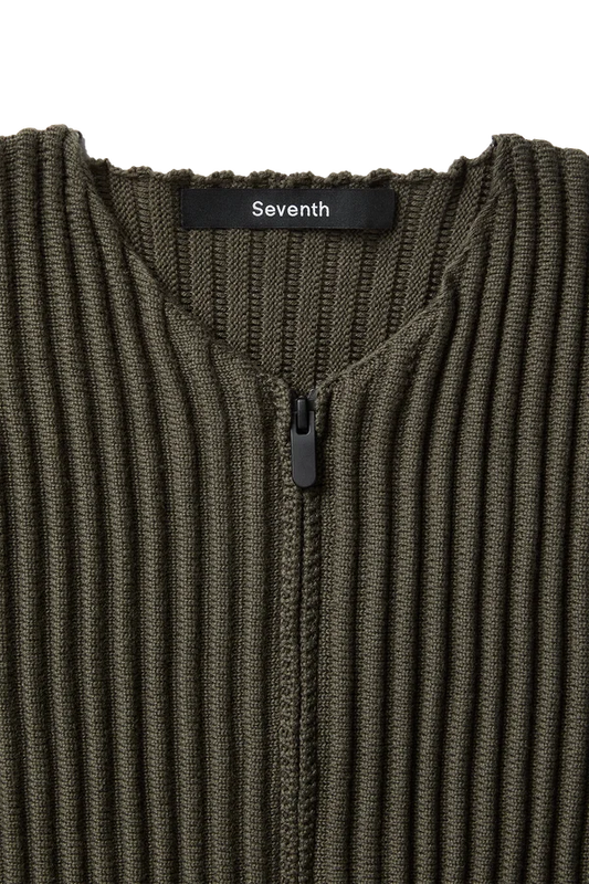 Ribbed Knit Kimono Top in Thyme