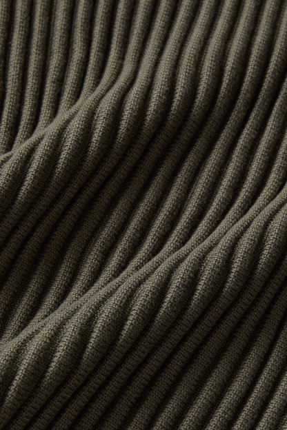 Ribbed Knit Kimono Top in Thyme
