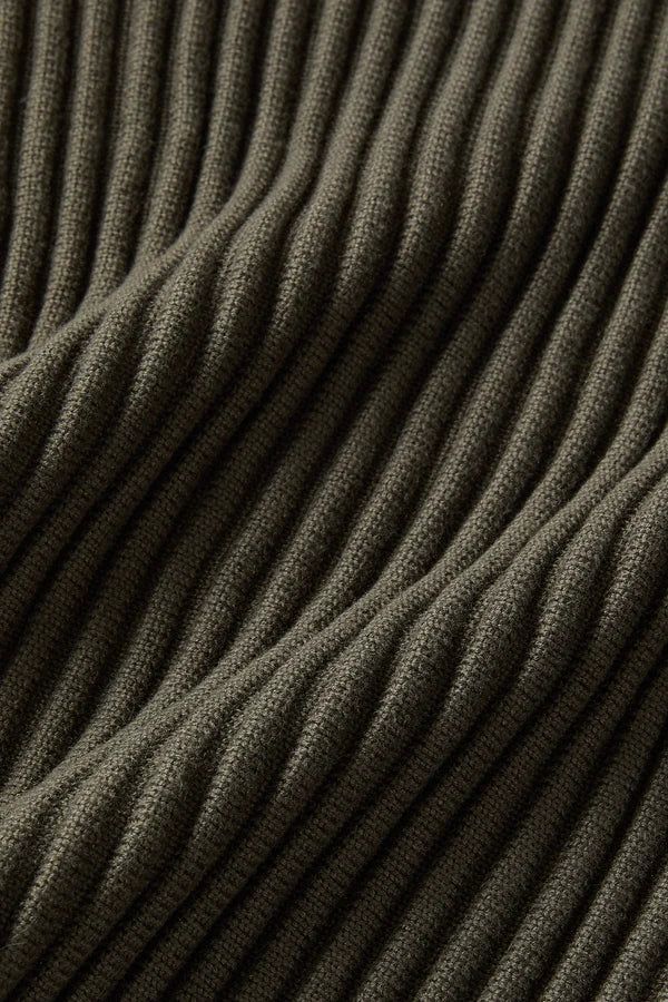Ribbed Knit Kimono Top in Thyme
