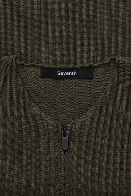 Ribbed Knit Kimono Top in Thyme