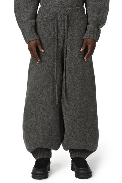 Wool Knit Cuff Pant in Granite Grain