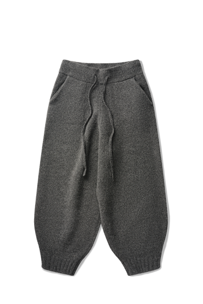 Wool Knit Cuff Pant in Granite Grain