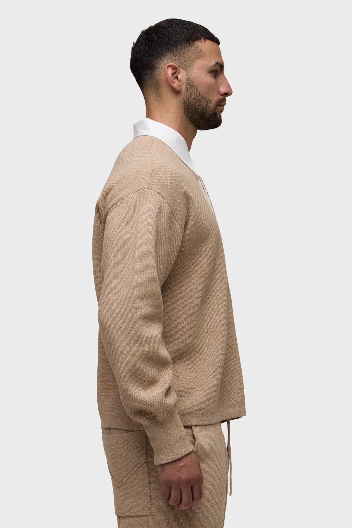 Long Sleeve Contrast Polo