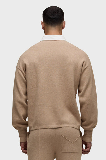 Long Sleeve Contrast Polo