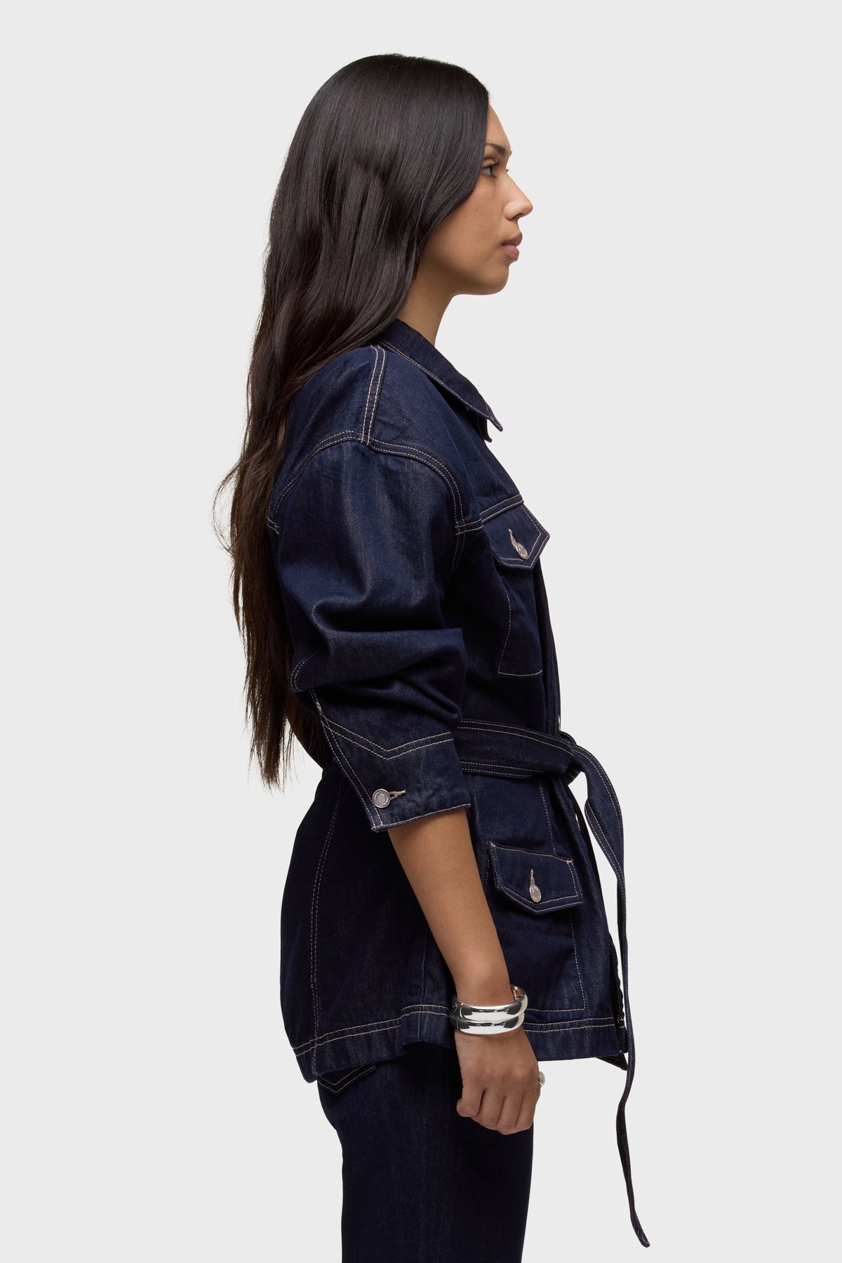 Anya Belted Denim Jacket