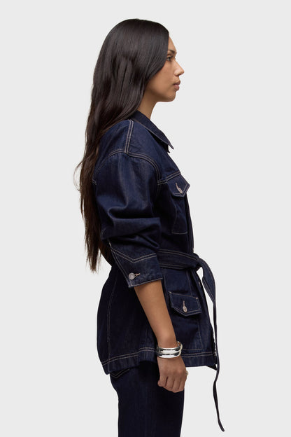 Anya Belted Denim Jacket