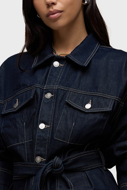 Anya Belted Denim Jacket